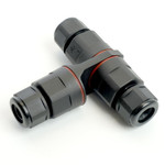 Ld541 соединитель-коннектор 3-контактный на 3 выхода, с смк221 пружинным контактом ip68, черный, stekker, 1шт