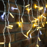 Гирлянда светодиодная Бахрома (Айсикл), 4,8х0,6м, 176 LED ТЕПЛЫЙ БЕЛЫЙ, белый ПВХ, IP65, эффект мерцания, 230В NEON-NIGHT (нужен шнур питания 303-500-1), 1шт