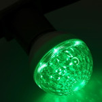 Лампа шар Е27 10 LED Ø50мм зеленая 24В (постоянное напряжение), 1шт