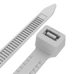 Стяжка нейлоновая с тройным замком 400x4,8мм, белая (100 шт/уп) REXANT, 10шт