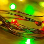 Гирлянда Роса 2 м, 20 LED, цвет свечения мультиколор, тонкий батарейный блок NEON-NIGHT, 1шт