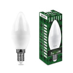 Лампа светодиодная, 7W 230V E14 6400K C37, SBC3707, 1шт