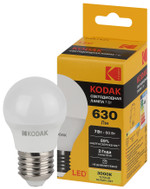 Лампочка светодиодная Kodak LED KODAK P45-7W-830-E27 E27 / Е27 7Вт шар теплый белый свет, 1шт