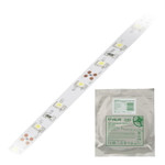 Uls-q320 2835-60led/m-8mm-ip20-dc12v-4,8w/m-5m-6500k гибкая светодиодная лента на самоклеящейся основе. катушка 5 м. в герметичной упаковке. дневной свет(6500K). ТМ Volpe., 1шт