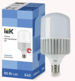 Лампа светодиодная HP 80Вт 230В 6500К E40 IEK LLE-HP-80-230-65-E40, 1шт