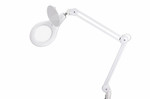 Лупа на струбцине круглая 5D с подсветкой 56 SMD LED, ø127мм, белая REXANT, 1шт