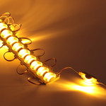 Светодиодный модуль 3 led 2835 (12V, 1.5W, IP65) (желтый), 20шт