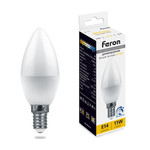 Лампа светодиодная диммируемая, (11W) 230V E14 2700K С37, LB-771, 1шт