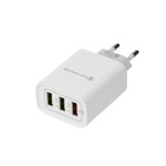 Сетевое зарядное устройство для iPhone/iPad REXANT 3 x USB, 5V, 3 А + 1 А + 1 А, белое, 1шт