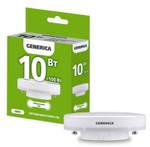 Лампа светодиодная T80 10Вт таблетка 4000К GX53 230В GENERICA LL-T80-10-230-40-GX53-G, 1шт
