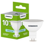 Лампа светодиодная MR16 10Вт софит 6500К GU5.3 230В GENERICA LL-MR16-10-230-65-GU5-G, 1шт