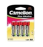 Элемент питания алкалиновый AA/LR6 1.5В Plus Alkaline LR6-BP4 (блист.4шт) Camelion 7370, 1упак. 4шт