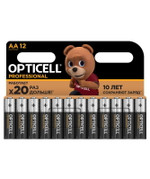 Элемент питания алкалиновый AA/LR6 (блист. 12шт) Professional Opticell 5052005, 1УП.12 шт