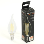 Лампа светодиодная, 1300LM 8W 175-265V E14 4000K C35T прозрачная, LB-1218, 1шт