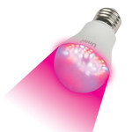 Лампа Uniel светодиодная для растений LED-A60-9W/SP/E27/CL ALM01WH Форма A, прозрачная колба. Материал корпуса пластик, 1шт