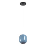 5053/1B PENDANT ODL24 311 черный/голубой/металл Подвес GU10 LED 4W OVALI, 1шт