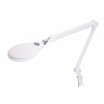 Лупа на струбцине круглая 5D с подсветкой 72 SMD, сенсорный регулятор яркости, ø152мм, белая REXANT, 1шт