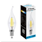 Лампа светодиодная, (11W) 230V E14 6400K прозрачная, LB-714, 1шт