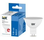 Лампа светодиодная MR16 софит 9Вт 230В 6500К GU5.3 IEK LLE-MR16-9-230-65-GU5, 1шт