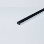 Алюминиевый профиль 551Black (2000х15х6мм с черным рассеивателем), 2м