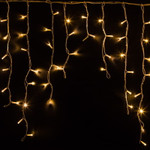 Гирлянда светодиодная Бахрома (Айсикл), 5,6x0,9м, 240 LED ТЕПЛЫЙ БЕЛЫЙ, белый КАУЧУК 3,3мм, IP67, постоянное свечение, 230В NEON-NIGHT (нужен шнур питания 315-001), 1шт
