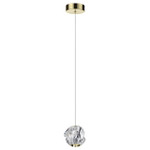 5085/5L L-VISION ODL25 золото/прозрачный/металл/акрил Подвес LED 5W 4000K 240Лм JEMSTONE, 1шт