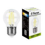 Лампа светодиодная, (15W) 230V E27 4000K прозрачная, LB-515, 1шт