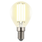 Led-g45-4w/3000k/e14/cl gly01tr лампа светодиодная. форма “шар”, прозрачная. серия яркая a++. теплый белый свет (3000K). Картон. ТМ Uniel, 1шт