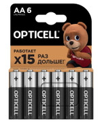 Элемент питания алкалиновый AA/LR6 (блист. 6шт) Basic Opticell 5051006, 1УП.6 шт