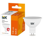Лампа светодиодная MR16 софит 9Вт 230В 3000К GU5.3 IEK LLE-MR16-9-230-30-GU5, 1шт