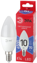 Лампочка светодиодная ЭРА RED LINE LED B35-10W-865-E14 R Е14 / E14 10 Вт свеча холодный дневной свет, 1шт