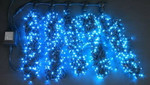 Светодиодная гирлянда 5 Нитей по 20 м, 1000 LED, 24 В, синяя, черный провод, 1шт