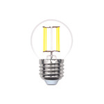 Led-g45-6w/4000k/e27/cl/slf лампа светодиодная. форма “шар”, прозрачная. белый свет (4000K), 1шт
