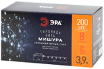 Enin - wc эра гирлянда led мишура 3,9 м белый провод, холодный свет, 220v, 1шт