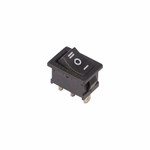 Переключатель клавишный 250V 6А (3с) ON-OFF-ON черный с нейтралью Mini (RWB-205, SC-768) REXANT, 10шт