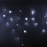 Гирлянда светодиодная Бахрома (Айсикл), 4,8х0,6м, 176 LED БЕЛЫЙ, прозрачный ПВХ, IP65, постоянное свечение, 230В NEON-NIGHT (нужен шнур питания 303-500-1), 1шт