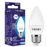 Лампа светодиодная 7Вт С37 6500К Е27 176-264В TOKOV ELECTRIC TKE-C37-E27-7-6.5K, 1шт