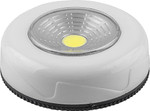 Светодиодный светильник-кнопка  (1шт в блистере) 1LED 2W (3*AAA в комплект не входят),  69*25мм, белый, FN1204, 1шт