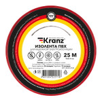 Изолента ПВХ 0,13х15 мм, 25 м, красная KRANZ, 5шт