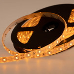 Лента светодиодная 12В, SMD2835, 60 LED/м, желтый, 8мм, 5м, IP65 LAMPER, 1м