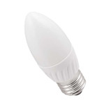 Лампа светодиодная Eco C35 5Вт свеча 3000К тепл. бел. E27 450лм 230-240В IEK LLE-C35-5-230-30-E27, 1шт