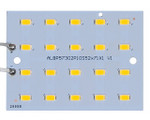 Плата AL 71x52x1 мм 2P10S 300 мА SMD 5730 Прямоугольная (теплый белый 3000K), 1шт