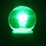 Лампа шар Е27 6 LED Ø45мм - зеленая, прозрачная колба, эффект лампы накаливания, 1шт