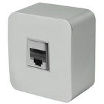Розетка RJ-45 открытой установки, 1-местная,серия София, серебро, MST00-20-03, 1шт
