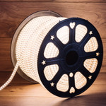 Лента светодиодная 220В, SMD3014, 240 LED/м, Теплый белый, 6,5x15мм, 100м, без установочного набора, IP67 NEON-NIGHT, 100м