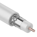 Кабель коаксиальныймагистральный RG-11U, 75Ом, CCS/Al/Al, 83%, 305м, INDOOR, белый REXANT, 1шт