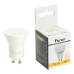 Лампа светодиодная, (5W) 230V GU10 2700K MR11, LB-272, 1шт