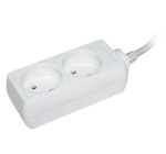Удлинитель 2х3м без заземл. 10А IP20 У2 2P 2х0.75 ИЭК WYP10-06-02-03-N, 1шт