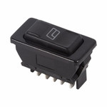 Переключатель (стеклоподъемника) клавишный 12V 20А (5с) (ON)-OFF-(ON) черный с подсветкой (ASW-02D) REXANT, 10шт
