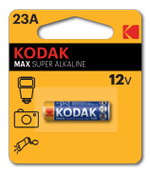 Батарейки Kodak 23A-1BL MAX SUPER Alkaline [K23A-1], 1шт